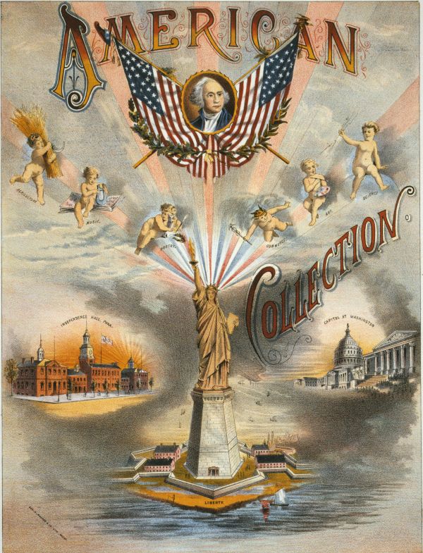 An American Collection of sheet music was published with Liberty's image in 1885, before she was even dedicated.