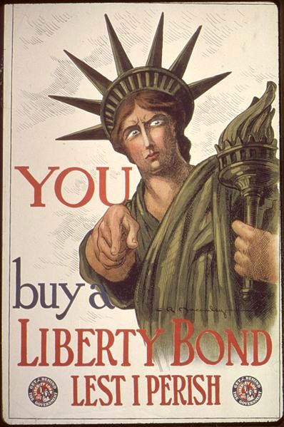 The patriotism during World War I meant a much more clear message for Lady Liberty.