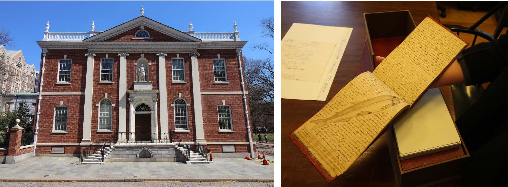 The rich collections at the American Philosophical Society include original journals of Lewis and Clark. Photos by Edwin Grosvenor.