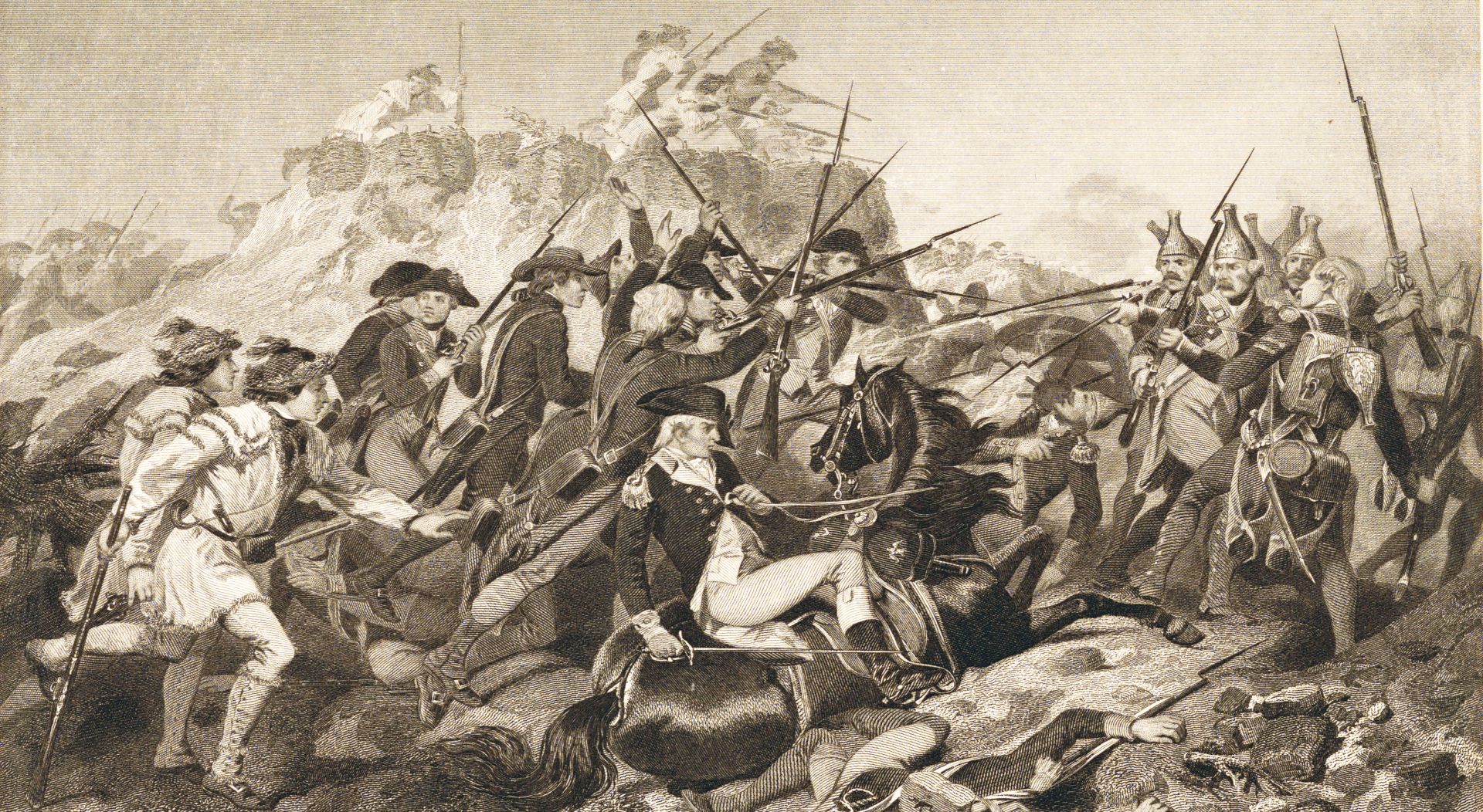 A ferocious counterattack by the Marblehead men under the command of Gen. Benedict Arnold led to victory at Saratoga, the turning point and most important American win in the war. New York Public Library