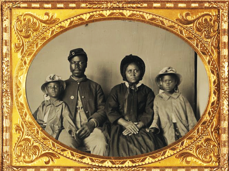 In 1863, Stanton issued General Order No. 143 to create the Bureau of U.S. Colored Troops, in which African-American solders were able to fight for their country. A Maryland solder who posed for a daguerrotype with this family probably fought in the U.S.C.T.