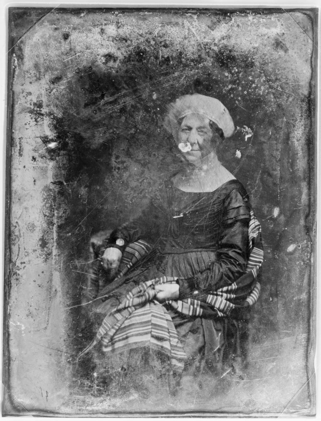 A young Matthew Brady made a daguerreotype of Dolley Madison in 1848. Library of Congress.
