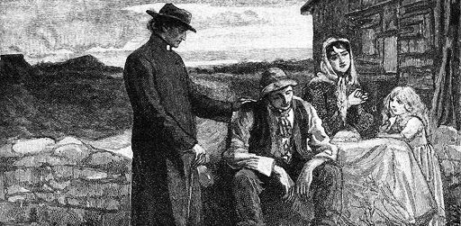 Father Theobald Mathew visiting the famine victims