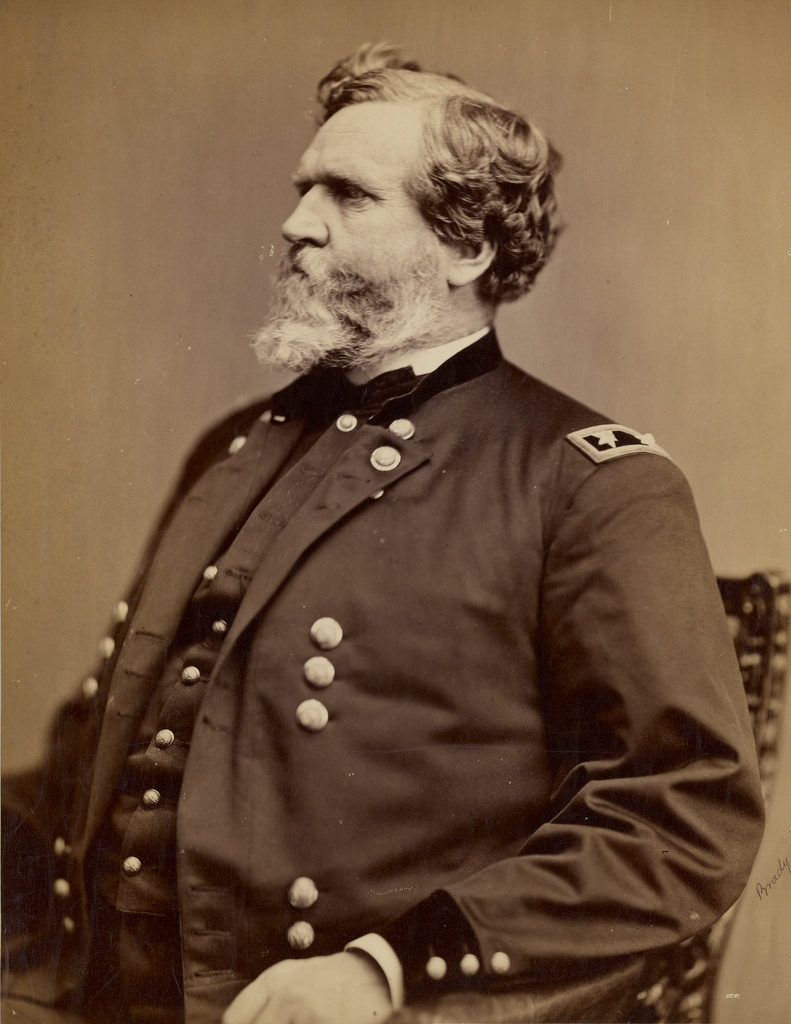 Native Virginian Gen. George Thomas was shunned by his family for remaining in the Federal army.  Given the nickname "Slow Trot" at West Point, he was a deliberative commander who won numerous engagement in the War, and later was known as the "Rock of Chickamauga." Courtesy of the J. Paul Getty Museum.