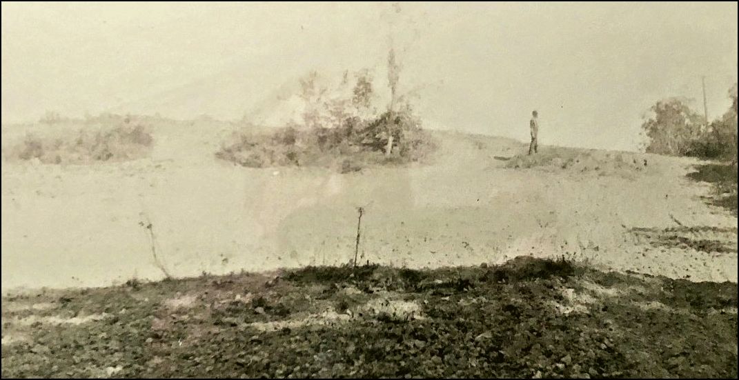 Lt. John Gould, seen in the distance of a photograph taken by his son, often returned to Antietam and provided important documentation about the battle. Collection of John Banks.