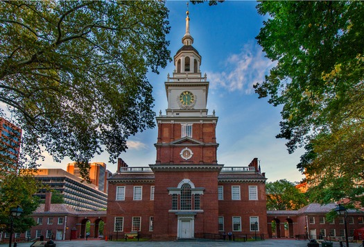 The centerpiece of American history is Independence Hall where both the Declaration of Independence and the U.S Constitution were debated and adopted. 