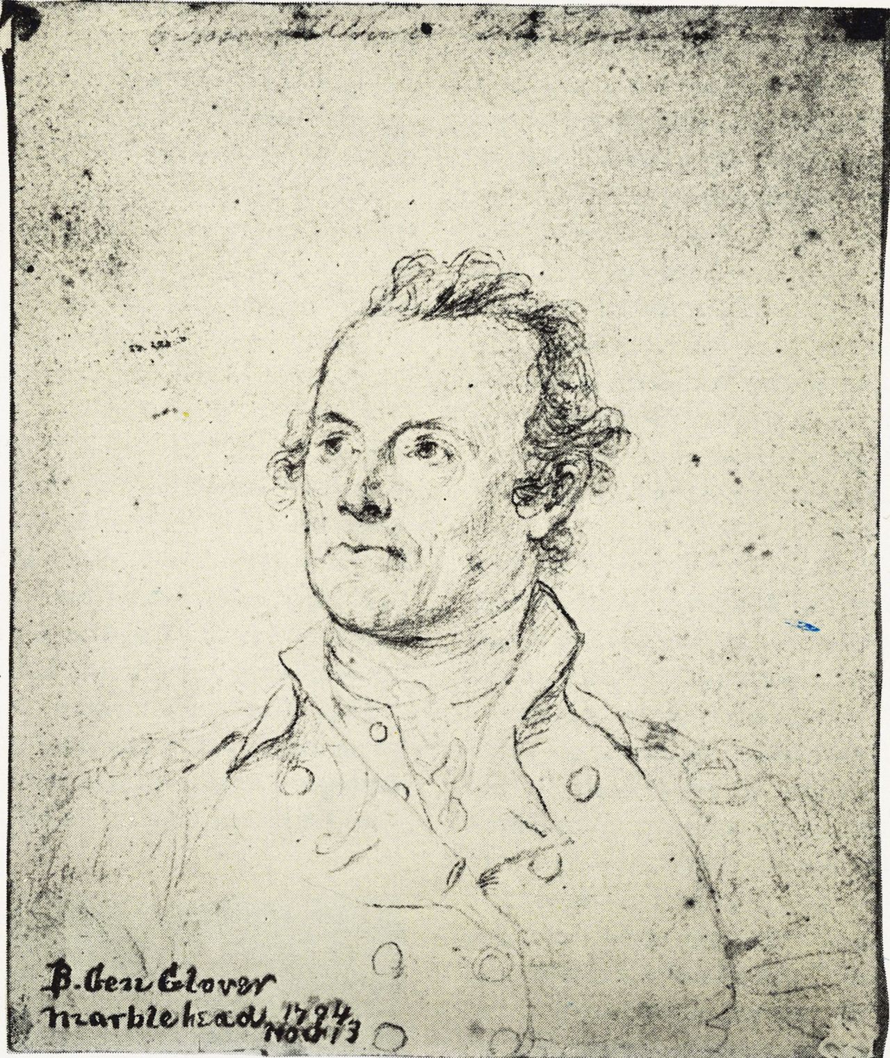 Glover was sketched by John Trumbull.