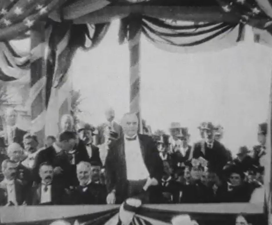 McKinley speaking at the Pan-American Exposition in Buffalo, NY.