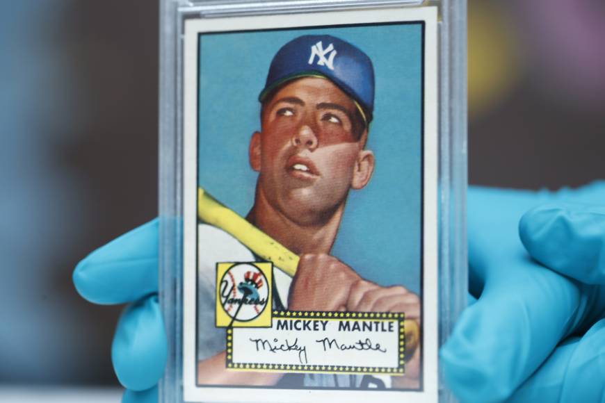 The Colorado History Center recently displayed the "Holy Grail" of baseball cards, a 1952 Topps Mickey Mantle valued at more than $10 million, as part of a baseball memorabilia exhibit in Denver.