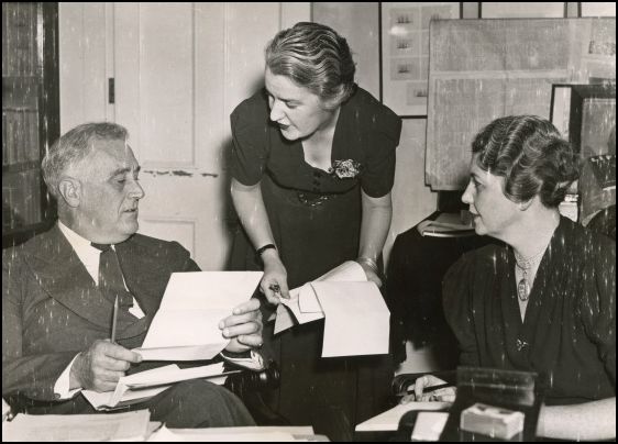 Missy (left) worked for FDR for 21 years until she was stricken by a stroke in 1942. Grace Tully (right) took over many of her duties at the White House. 