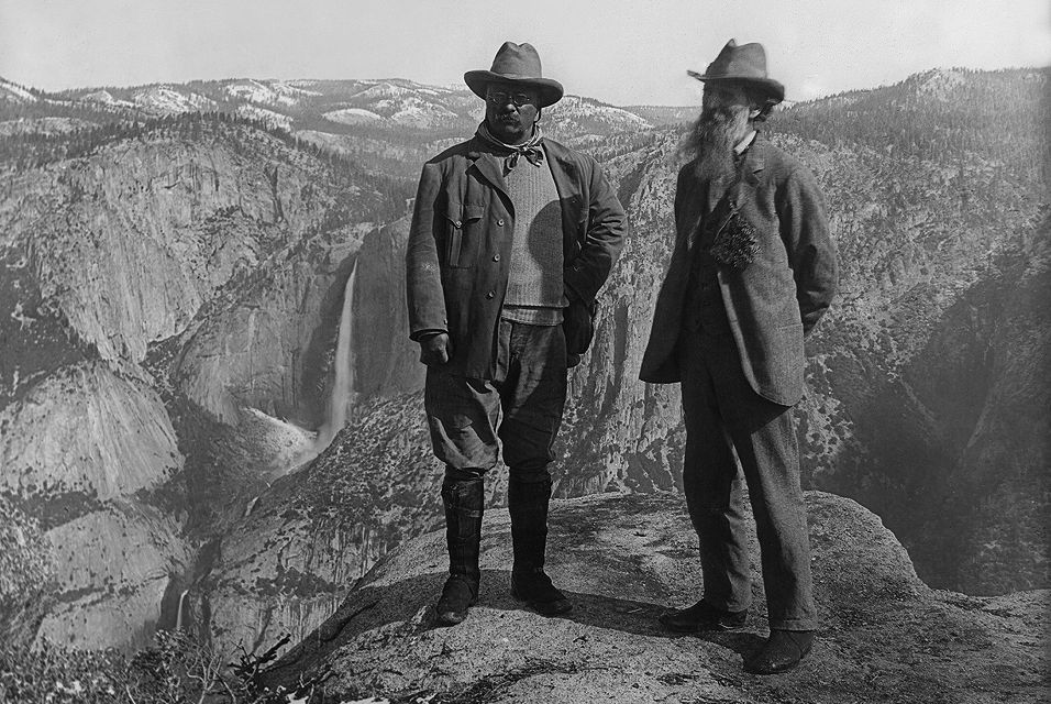 Roosevelt famously hiked with John Muir, founder of the Sierra Club, in Yosemite. "“Here is your country. Cherish these natural wonders, cherish the natural resources, cherish the history and romance as a sacred heritage, for your children and your children’s children," he wrote.