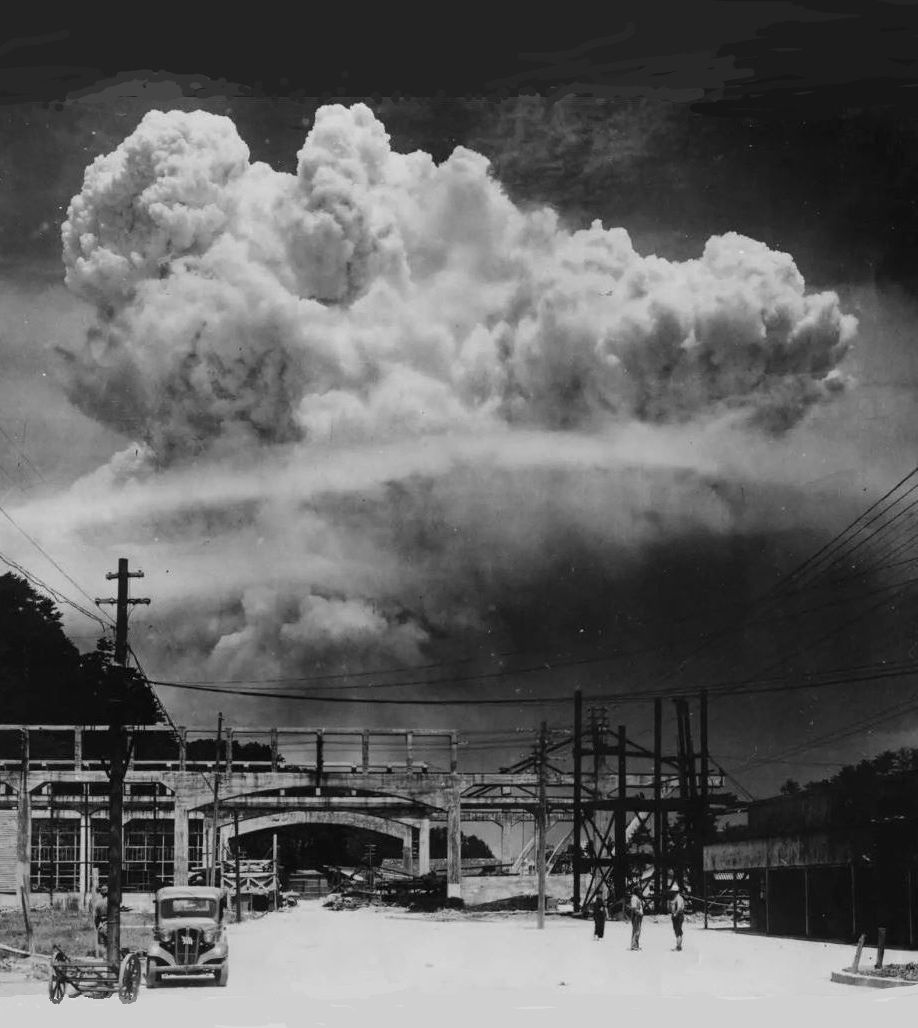 the bomb goes off at Nagasaki