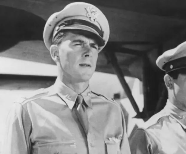 Ronald Reagan starred in numerous wartime movies including "The Rear Gunner" in 1943.
