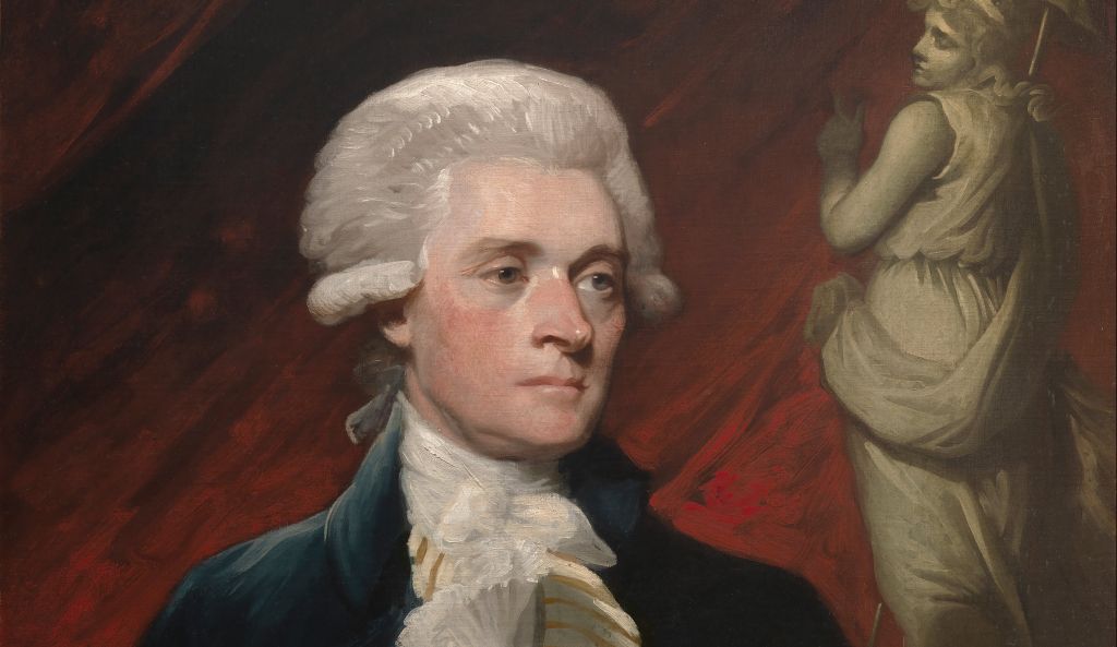 Thomas Jefferson in 1786, painted by Mather Brown. National Portrait Gallery.
