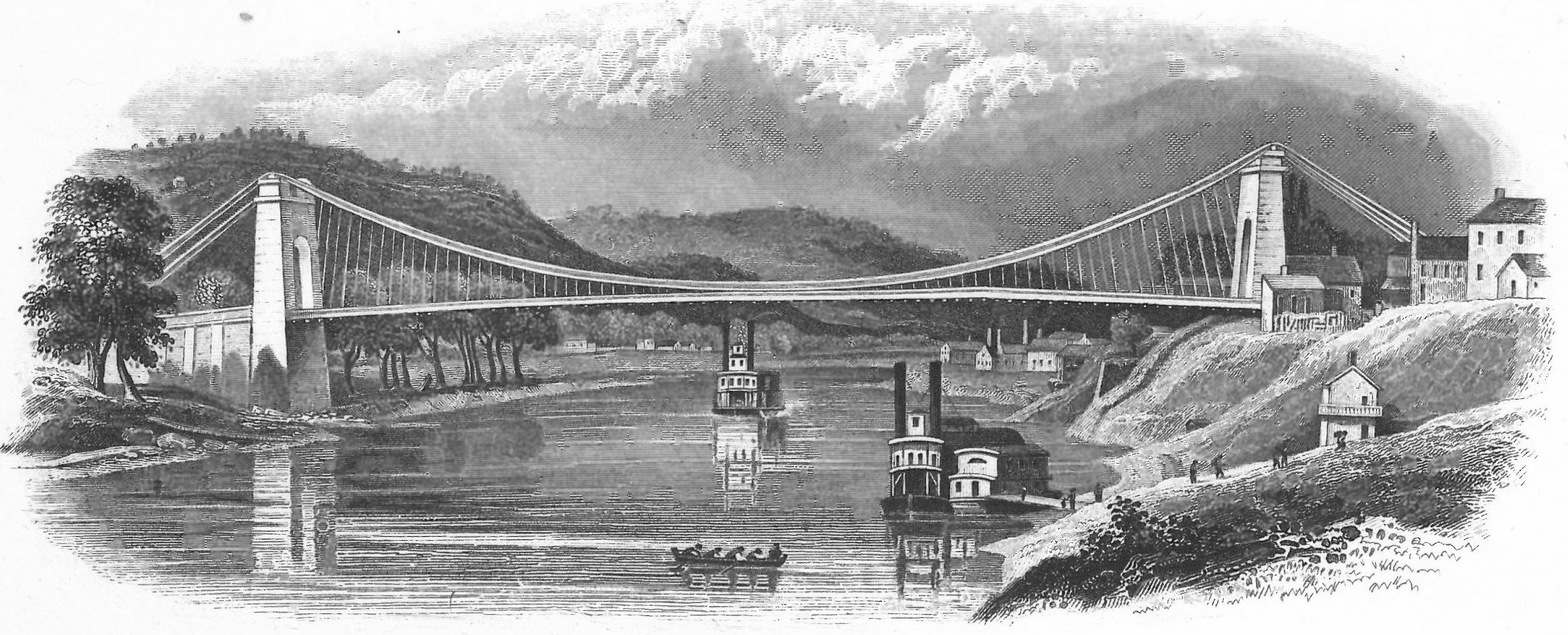 Stanton represented Pennsylvania in its suit against the Wheeling Suspension Bridge, which blocked steamboats from passing down the Ohio River.