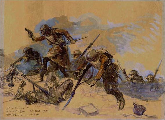 5th Marines at Champagne, France 1918, by John W. Thomason Jr.