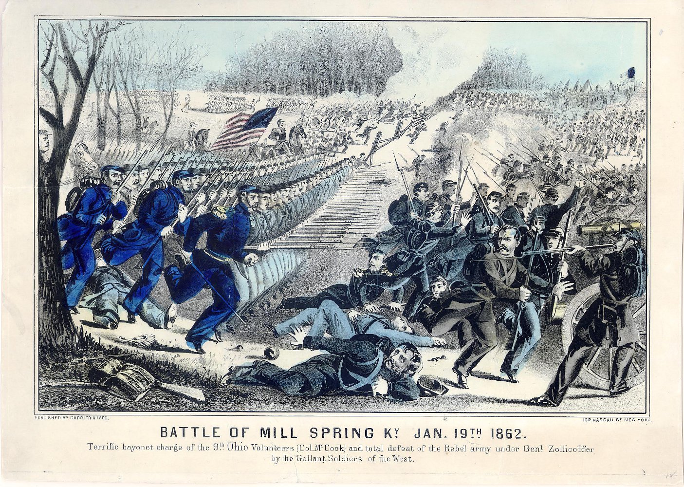 The Battle of Mill Springs. Currier & Ives.