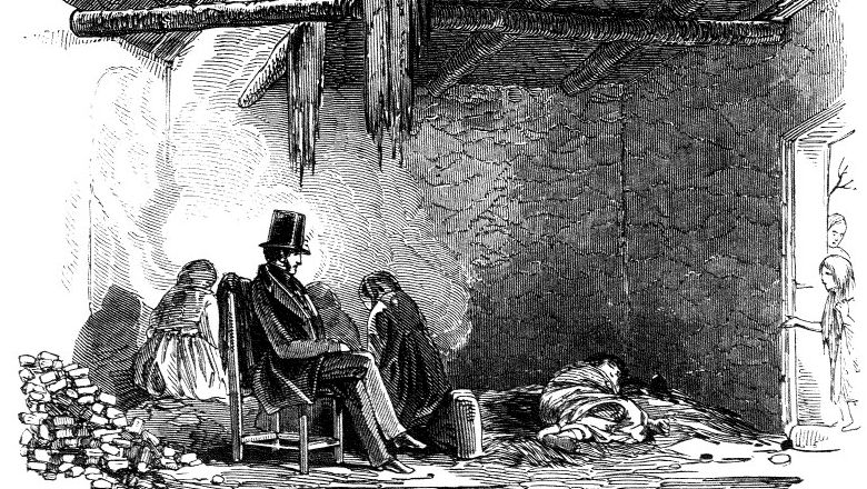The Rev. Robert Traill visited the hut of a dying man in Scull who had buried his wife days before.