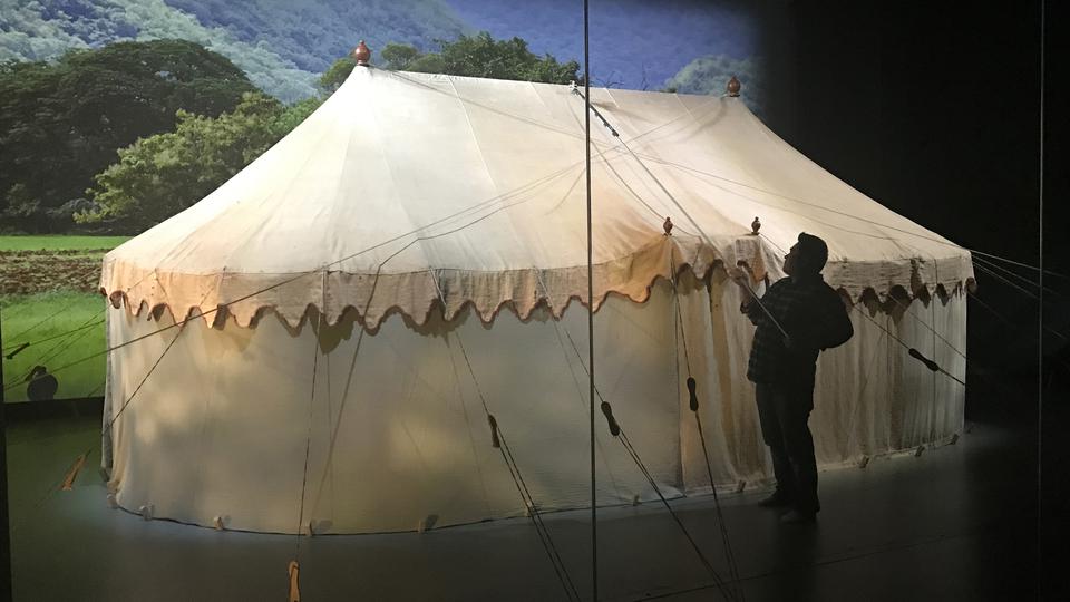 George Washington's original field tent is the centerpiece of the Museum of the American Revolution. Photo MAR.