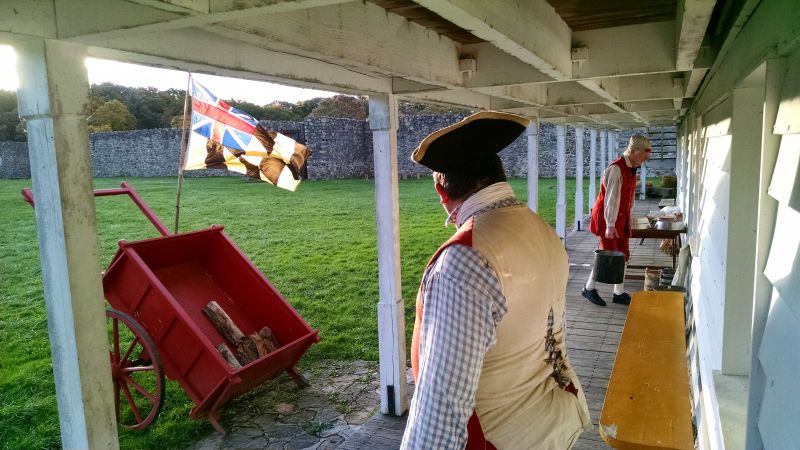 The Maryland Colonial flag still flies at Fort Frederick.