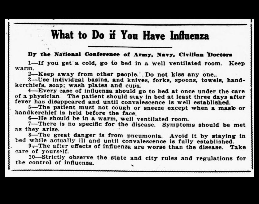 What happened if you caught the flu?