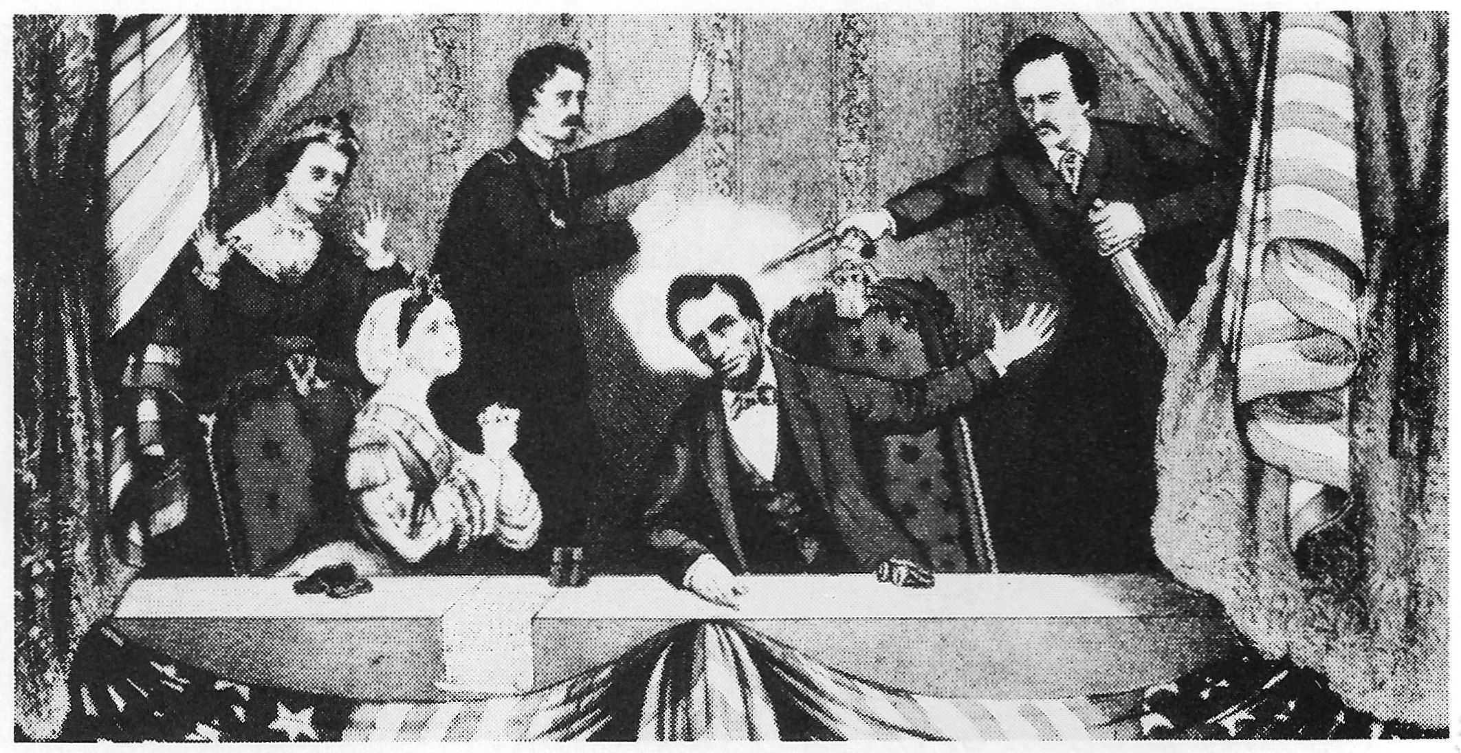 The assassination of Abraham Lincoln.