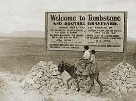 Just outside Tombstone in the early 1940s.