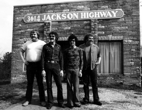 The Swampers in the mid-1970s: from left, Barry Beckett, Roger Hawkins, David Hood, and Jimmy Johnson.