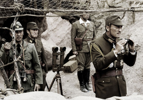 Ken Watanabe, at right, plays General Kuribayashi in Letters From Iwo Jima.