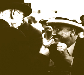 On the campaign trail in 1932.