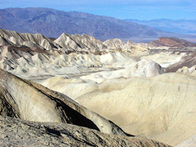 Death Valley badlands as seen from Zabriskie Point.