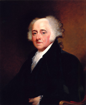This Portrait of John Adams by Gilbert Stuart was probably done in 1798 during Adams’s presidency. (Courtesy of the National Park Service, Adams National Historical Park)