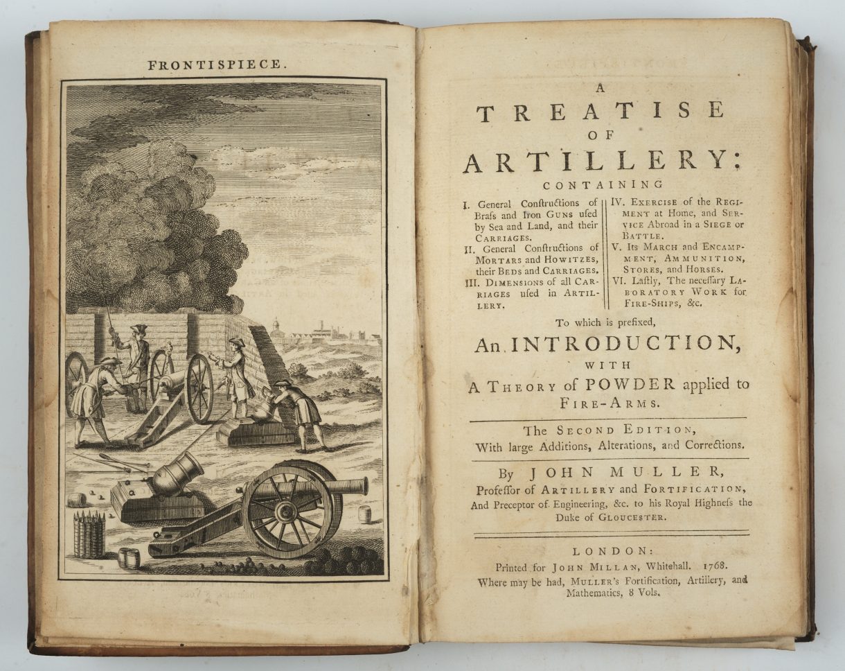 A Treatise of Artillery by John Muller,  London, 1757, Society of the CIncinnati