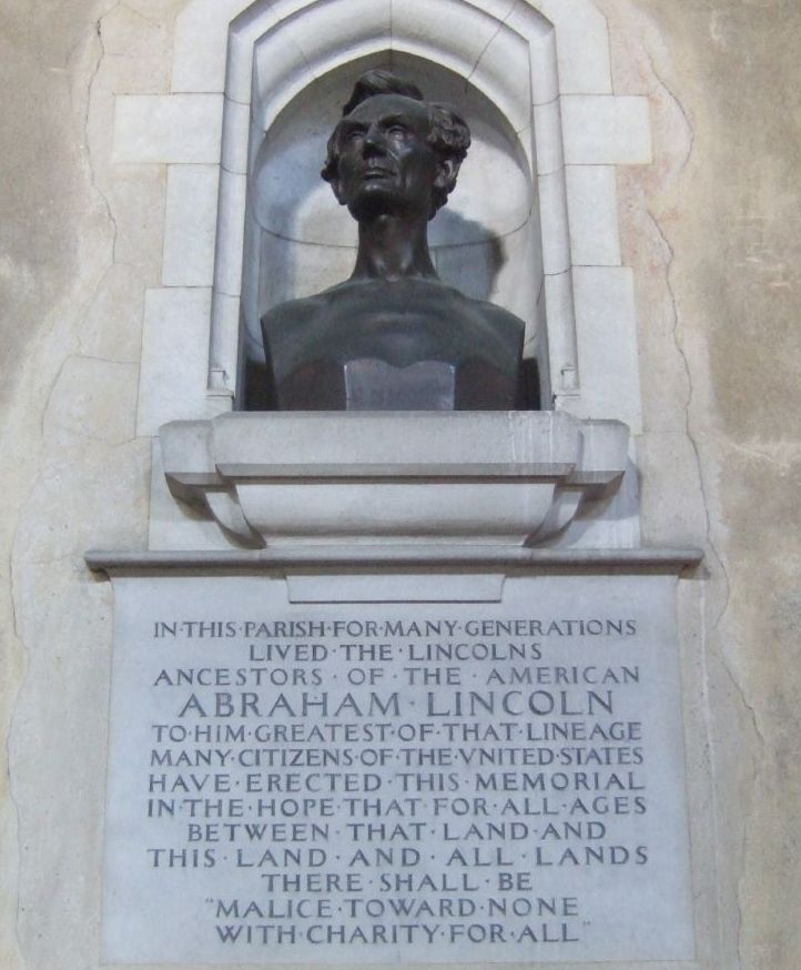 Abraham_Lincoln_monument_St_Andrew's_Church_Hingham_Norfolk_England
