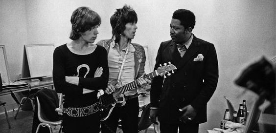 B.B. King's career revived in the 1960s when groups like the Rolling Stones acknowledged their debt to him. 