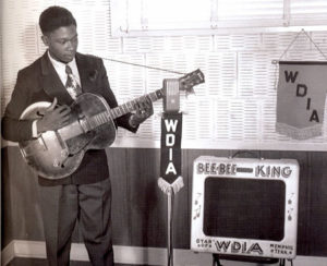 Young B.B. King plays for WDIA radio in Memphis.