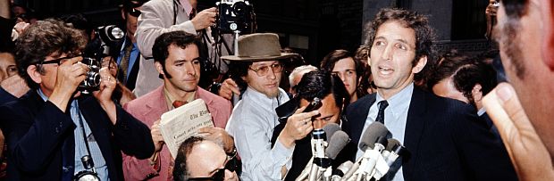 Daniel Ellsberg takes questions from the press following the Papers' exposure to the public.