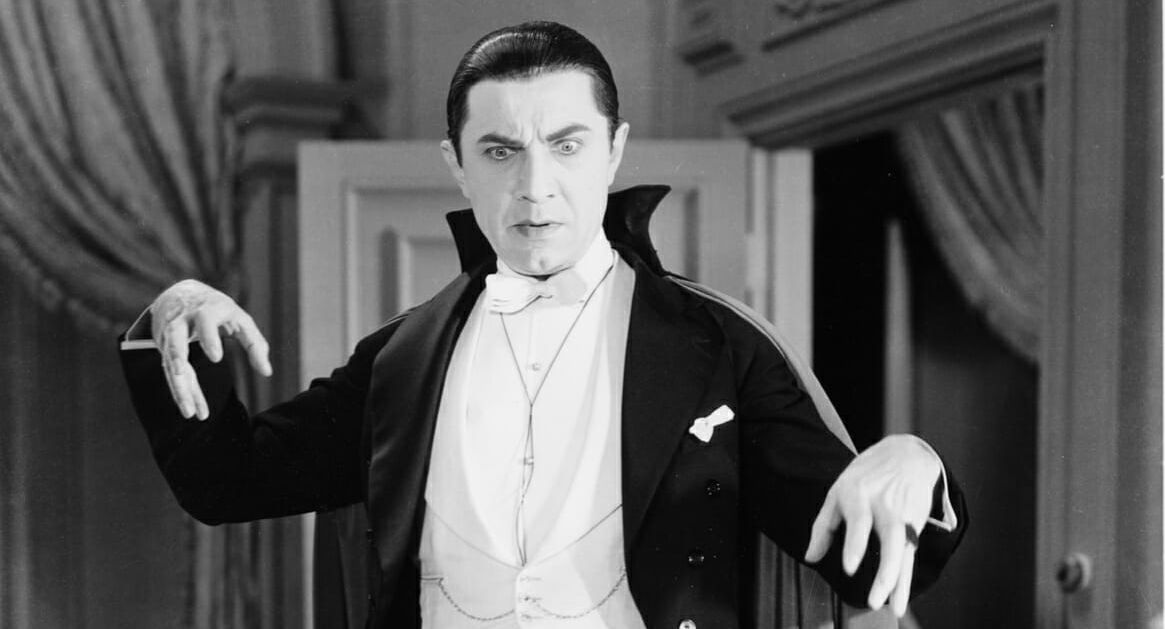 Bela Lugosi changed the image of Dracula as a degenerate into a stylish gentleman in white tie with watch chain and pince nez.