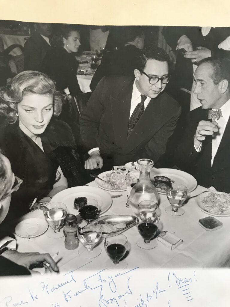 Buchwald with Lauren Bacall and Humphrey Bogart. Courtesy of Joel and Tamara Buchwald.