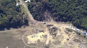 Few large portions of Flight 93 were found at the crash site in Shanksville, PA.