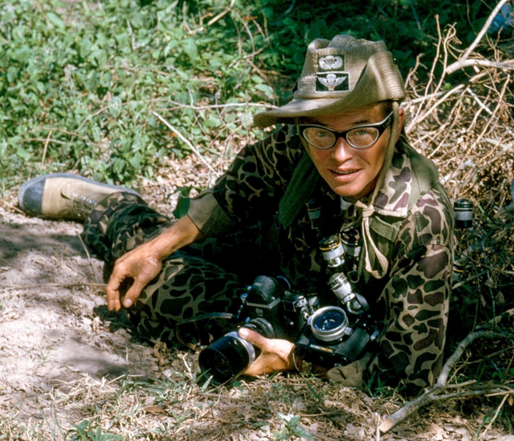 Dickey Chapelle in Vietnam shortly before she was killed.