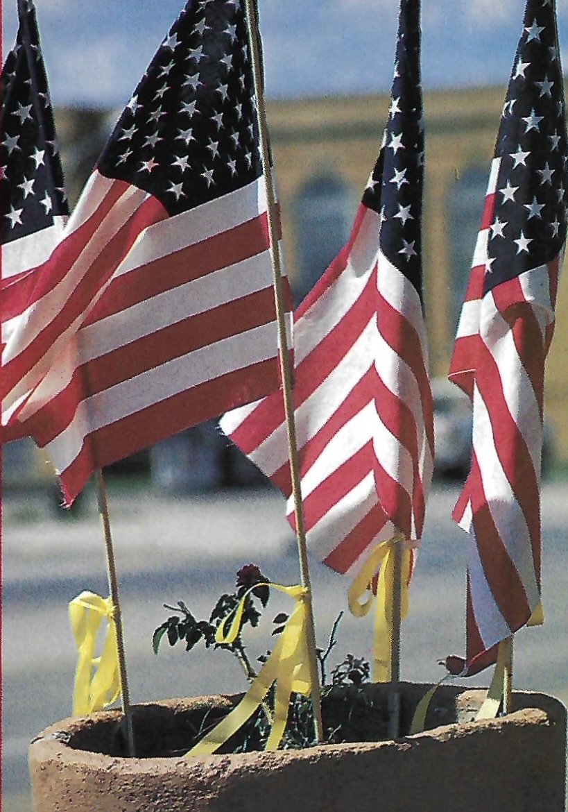 Yellow ribbons decorating Jacksboro, Texas, this fall recall the symbol of an earlier hostage crisis. 