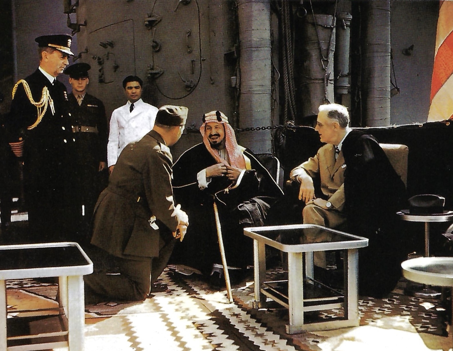 FDR butters up King Ibn Saud, 1945