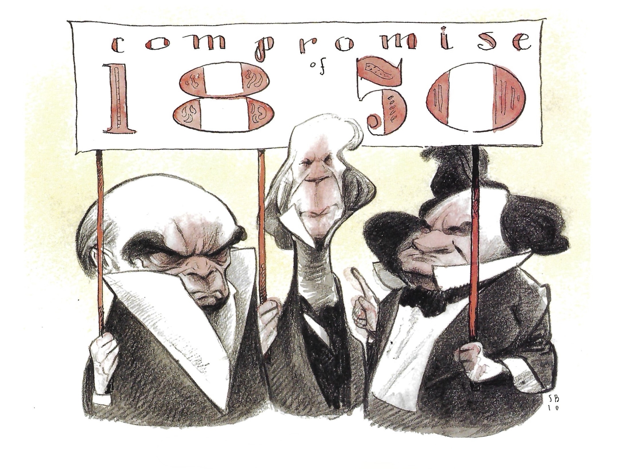 Webster, Clay, and Douglas stand together