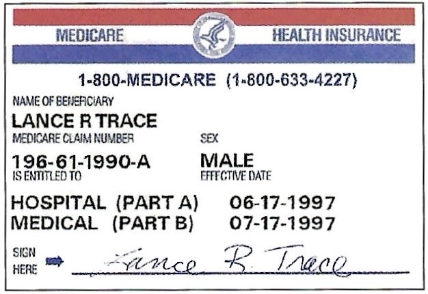A Medicare card