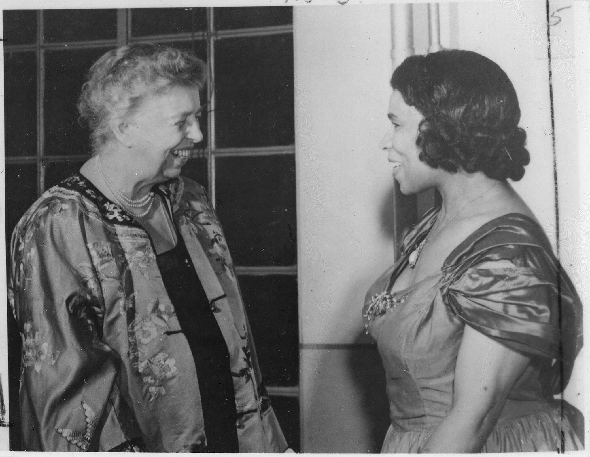 Eleanor Roosevelt first met African American contralto opera singer Marian Anderson in Japan. (Franklin D. Roosevelt Library & Museum)