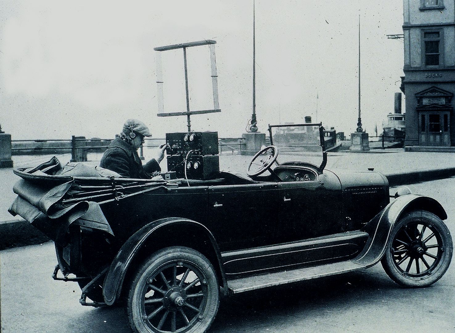 The earliest car phone