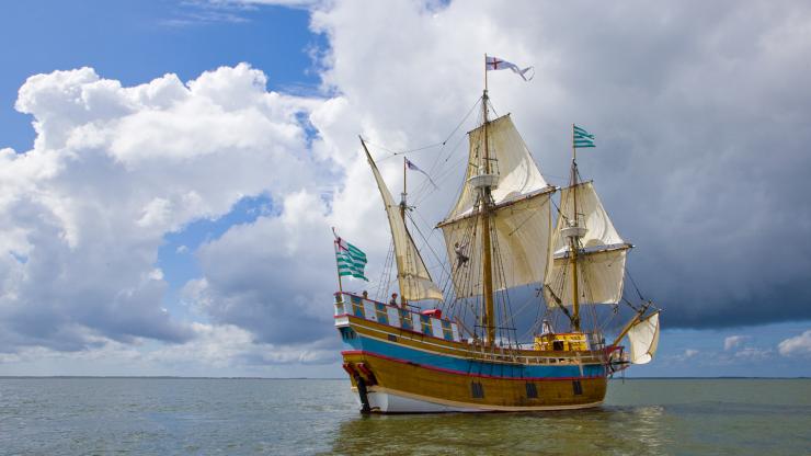 The replica ship Elizabeth at the Roanoke honors the courage of colonists who set up to start a New World.