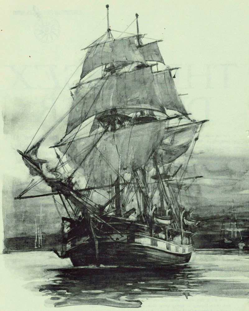 The Essex was a typical whaling ship out of Nantucket.
