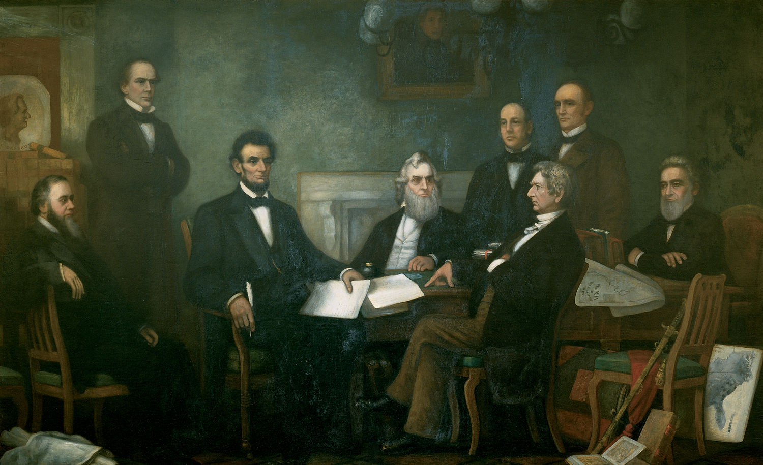 Francis B. Carpenter, First Reading of the Emancipation Proclamation by President Lincoln, 1864 (US Senate)